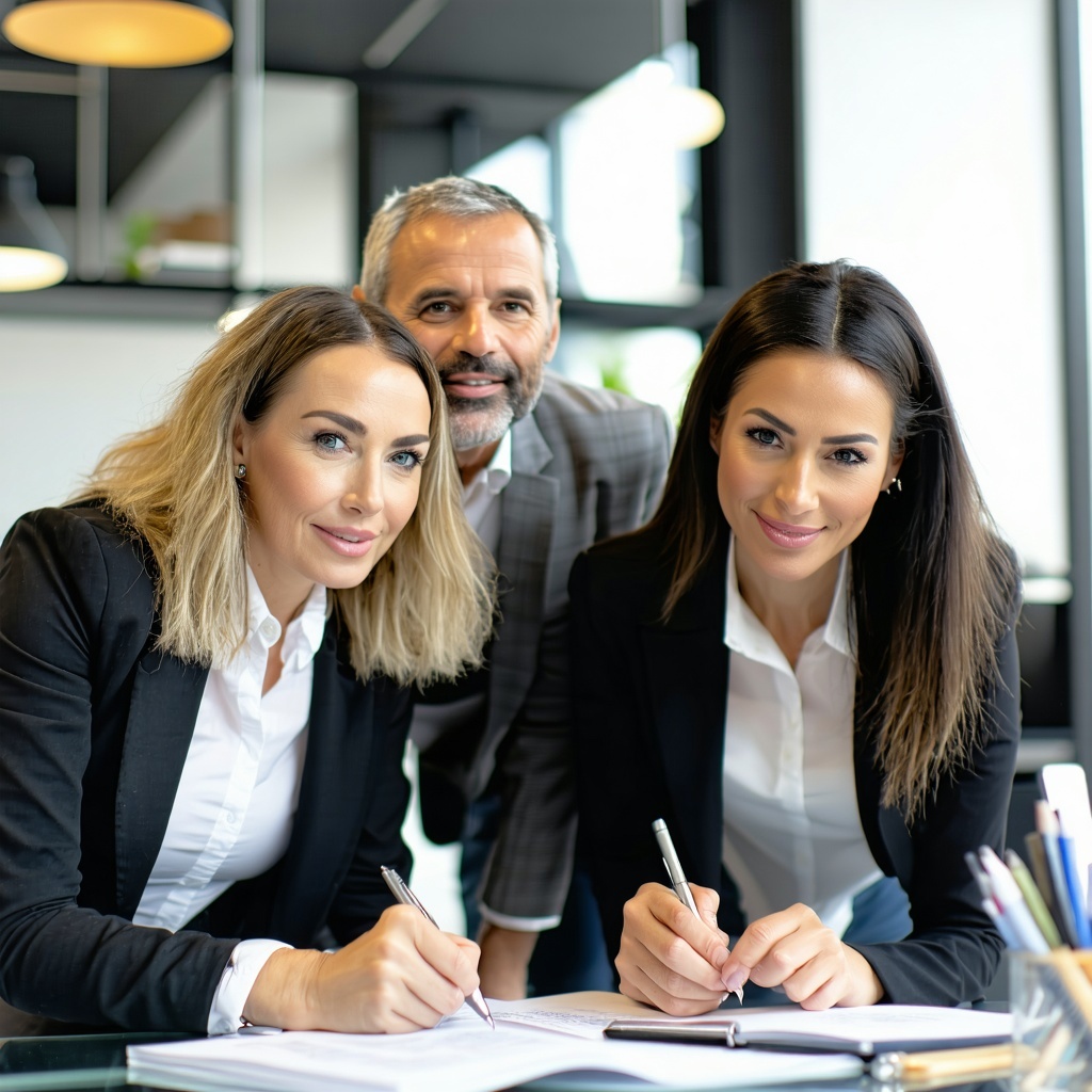 Show a group of business owners which represent a companys client base-1